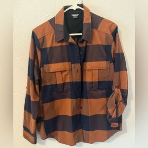 Plaid long sleeve button up